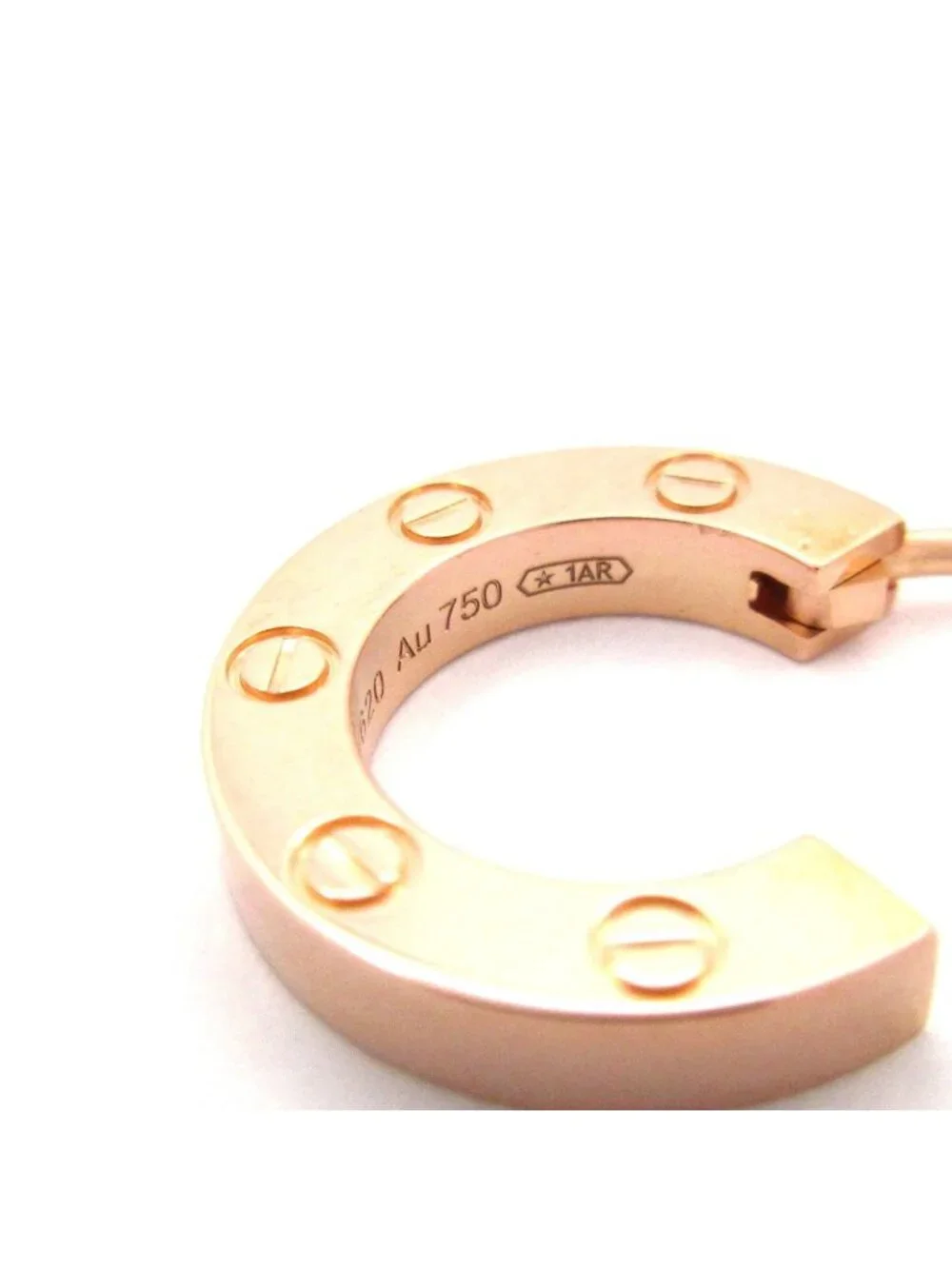 Cartier Single Earrings Love 18k Pink Gold
